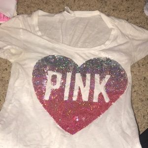 Pink brand sequin shirt